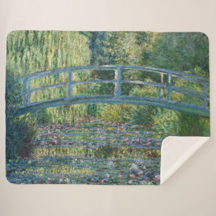 Claude Monet - Water Lily pond, Green Harmony Sherpa Deken