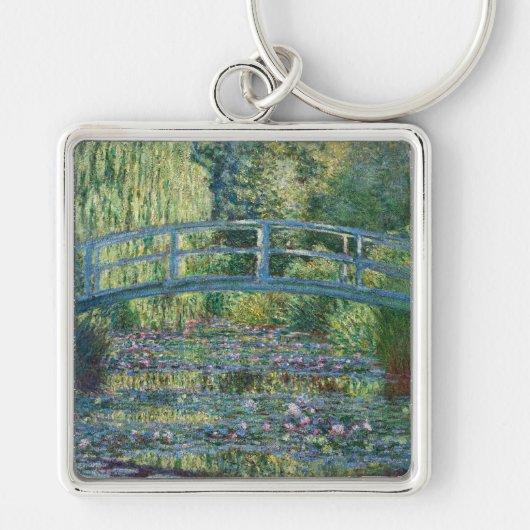 Claude Monet - Water Lily pond, Green Harmony Sleutelhanger (Voorkant)