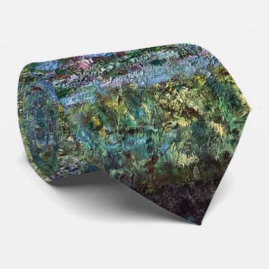Claude Monet - Water Lily pond, Green Harmony Stropdas (Opgerold)