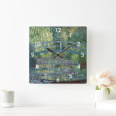 Claude Monet - Water Lily pond, Green Harmony Vierkante Klok (Huis)
