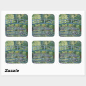 Claude Monet - Water Lily pond, Green Harmony Vierkante Sticker (Vel)