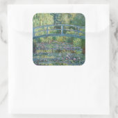 Claude Monet - Water Lily pond, Green Harmony Vierkante Sticker (Tas)