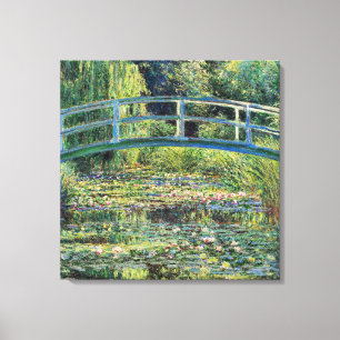 Claude Monet - Water Lily Pond & Japanse brug Canvas Afdruk