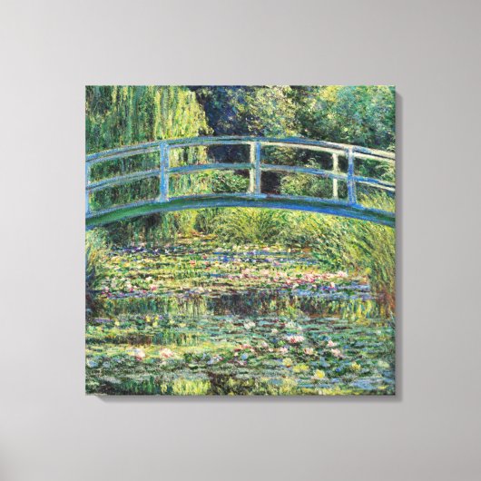Claude Monet - Water Lily Pond & Japanse brug Canvas Afdruk (Voorkant)