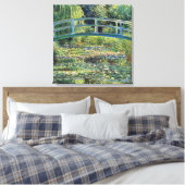 Claude Monet - Water Lily Pond & Japanse brug Canvas Afdruk (Insitu (Slaapkamer))