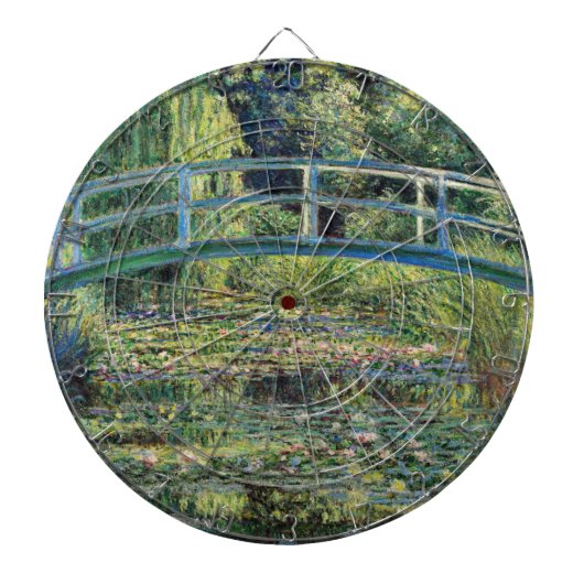 Claude Monet - Water Lily Pond & Japanse brug Dartbord (Voorkant)