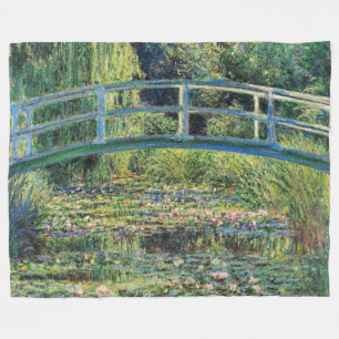 Claude Monet - Water Lily Pond & Japanse brug Fleece Deken