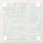 Claude Monet - Water Lily Pond & Japanse brug Glazen Onderzetter (Achterkant)