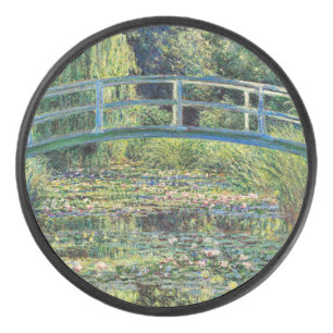 Claude Monet - Water Lily Pond & Japanse brug Hockey Puck