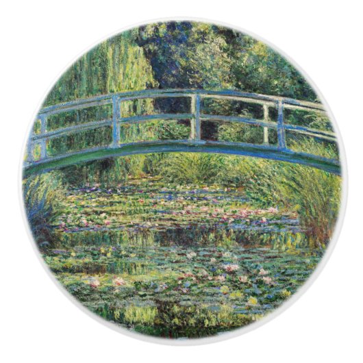 Claude Monet - Water Lily Pond & Japanse brug Keramische Knop (Voorkant)