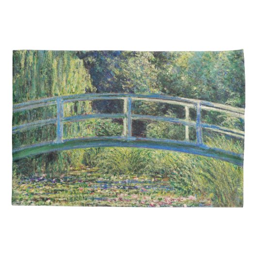 Claude Monet - Water Lily Pond & Japanse brug Kussensloop (Achterkant)