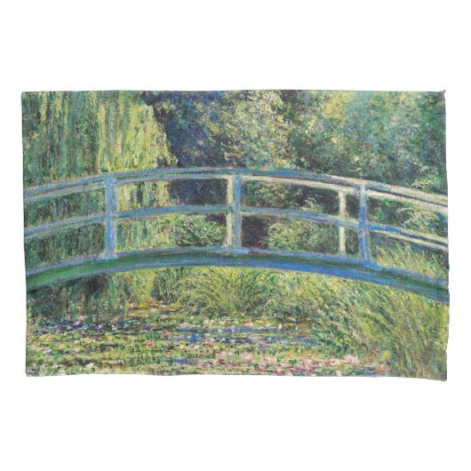 Claude Monet - Water Lily Pond & Japanse brug Kussensloop (Voorkant)