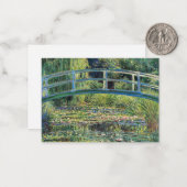 Claude Monet - Water Lily Pond & Japanse brug Notitiekaartje (Voorkant / Achterkant in situ)