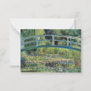 Claude Monet - Water Lily Pond & Japanse brug Notitiekaartje