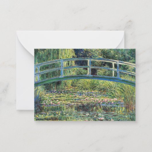 Claude Monet - Water Lily Pond & Japanse brug Notitiekaartje (Voorkant)