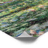 Claude Monet - Water Lily Pond & Japanse brug Poster (Hoek)