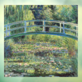 Claude Monet - Water Lily Pond & Japanse brug Raamsticker (Vel 3)