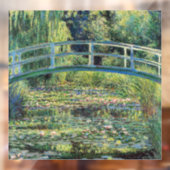Claude Monet - Water Lily Pond & Japanse brug Raamsticker (Vel 2)