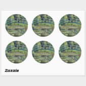 Claude Monet - Water Lily Pond & Japanse brug Ronde Sticker (Vel)