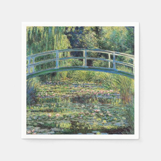 Claude Monet - Water Lily Pond & Japanse brug Servet (Voorkant)