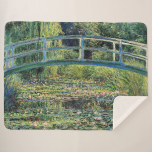 Claude Monet - Water Lily Pond & Japanse brug Sherpa Deken