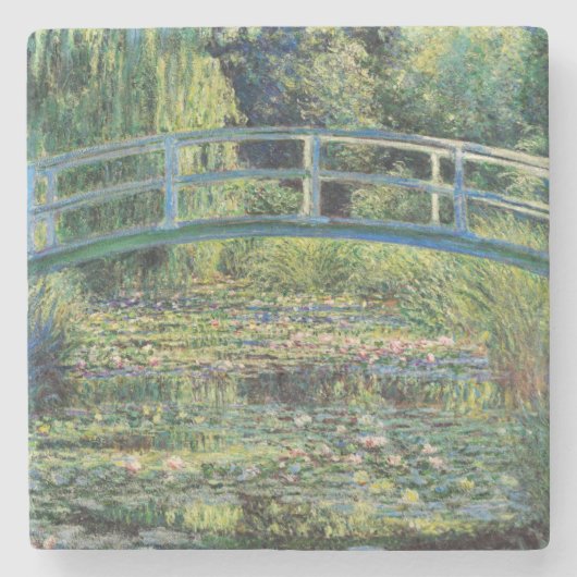 Claude Monet - Water Lily Pond & Japanse brug Stenen Onderzetter (Voorkant)