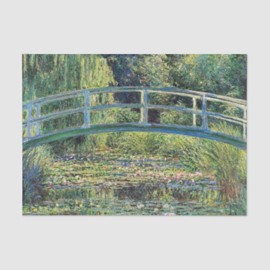 Claude Monet - Water Lily Pond & Japanse brug Tissuepapier (Voorkant)