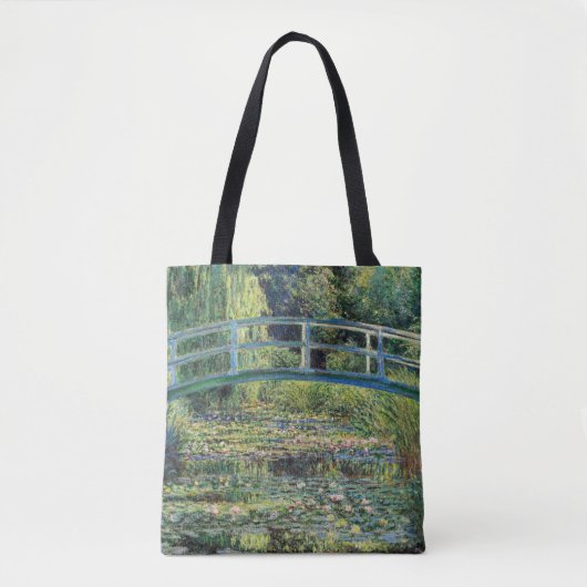 Claude Monet - Water Lily Pond & Japanse brug Tote Bag (Voorkant)