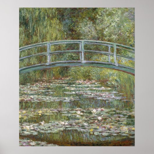 Claude Monet Water Lily Pond (Japanse voetbrug) Poster (Voorkant)