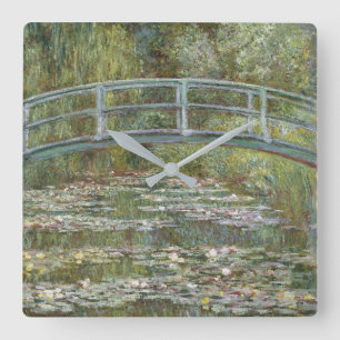 Claude Monet Water Lily Pond (Japanse voetbrug) Vierkante Klok