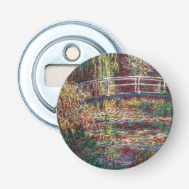 Claude Monet - Water Lily pond, Roze Harmony Button Flesopener