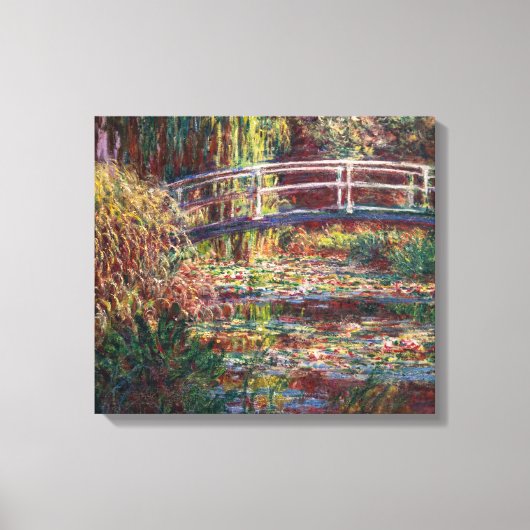 Claude Monet - Water Lily pond, Roze Harmony Canvas Afdruk (Voorkant)