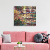 Claude Monet - Water Lily pond, Roze Harmony Canvas Afdruk (Insitu (Woonkamer))