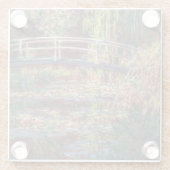 Claude Monet - Water Lily pond, Roze Harmony Glazen Onderzetter (Achterkant)