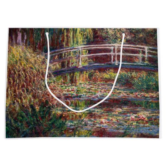 Claude Monet - Water Lily pond, Roze Harmony Groot Cadeauzakje (Voorkant)