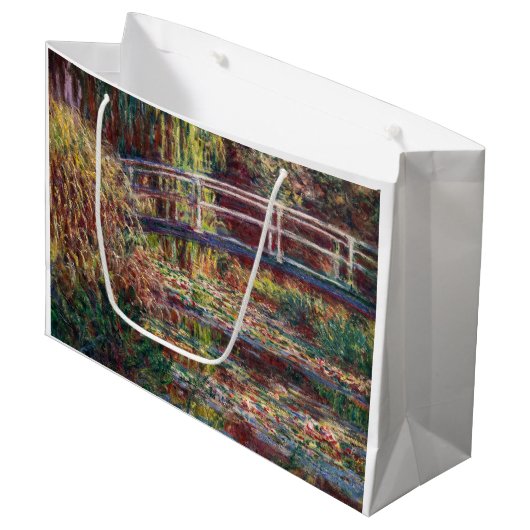 Claude Monet - Water Lily pond, Roze Harmony Groot Cadeauzakje (Voorkant Gekanteld)