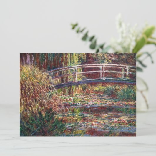 Claude Monet - Water Lily pond, Roze Harmony Kaart (Staand voorkant)