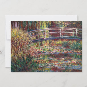 Claude Monet - Water Lily pond, Roze Harmony Kaart