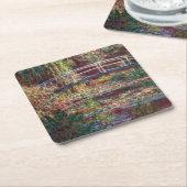 Claude Monet - Water Lily pond, Roze Harmony Kartonnen Onderzetters (Schuin)