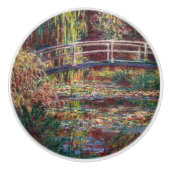 Claude Monet - Water Lily pond, Roze Harmony Keramische Knop (Voorkant)