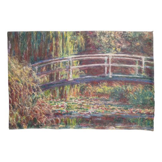Claude Monet - Water Lily pond, Roze Harmony Kussensloop (Voorkant)