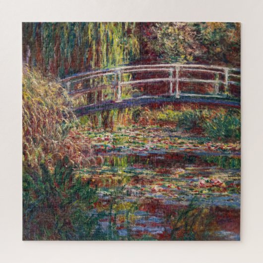 Claude Monet - Water Lily pond, Roze Harmony Legpuzzel (Verticaal)