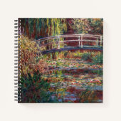 Claude Monet - Water Lily pond, Roze Harmony Notitieboek (Voorkant)