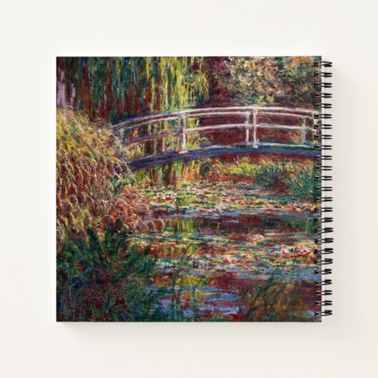 Claude Monet - Water Lily pond, Roze Harmony Notitieboek (Achterkant)