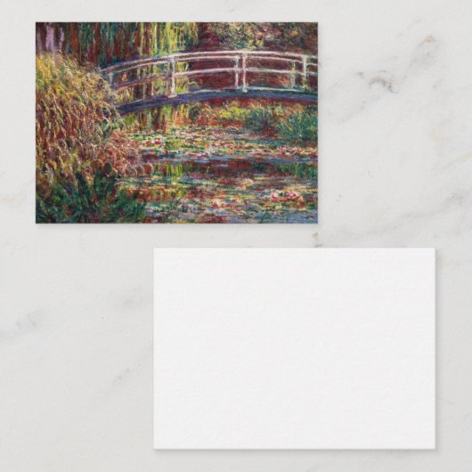 Claude Monet - Water Lily pond, Roze Harmony Notitiekaartje (Voorkant / Achterkant)