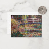 Claude Monet - Water Lily pond, Roze Harmony Notitiekaartje (Voorkant / Achterkant in situ)