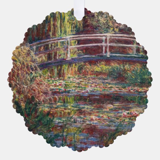 Claude Monet - Water Lily pond, Roze Harmony Ornament Kaart (Voorkant)