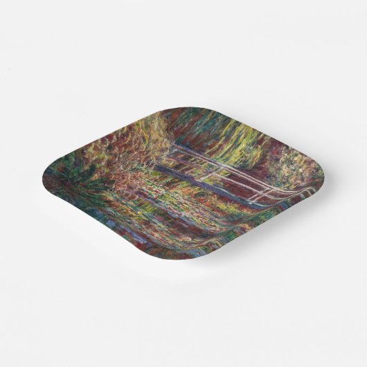 Claude Monet - Water Lily pond, Roze Harmony Papieren Bordje (Gebogen)