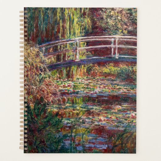Claude Monet - Water Lily pond, Roze Harmony Planner (Voorkant)