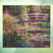 Claude Monet - Water Lily pond, Roze Harmony Raamsticker (Vel 3)